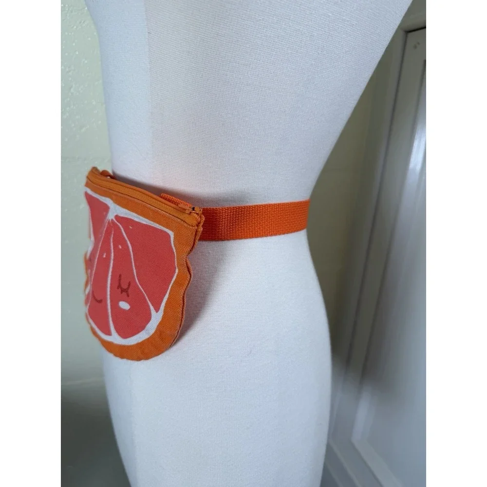 Lovelane Citrus Slice Waist Bag Kids‎ Belt Bag Orange Fruit Canvas Fanny Pack